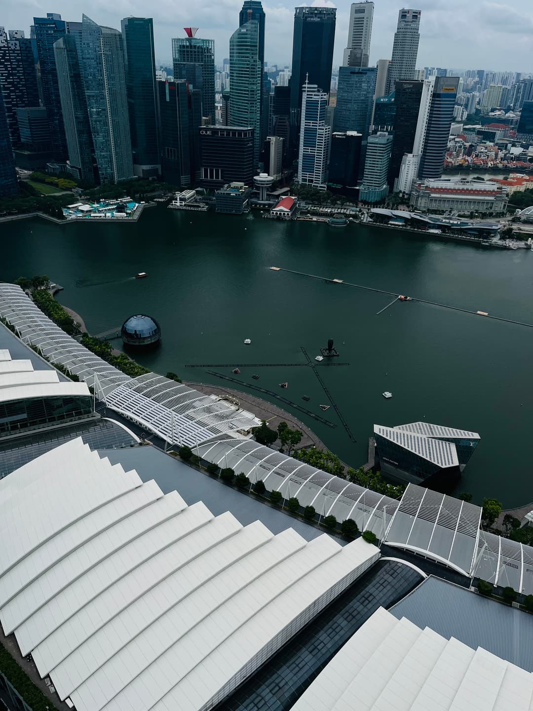 View from the observatory deck of Marina Bay Sands in Singapore